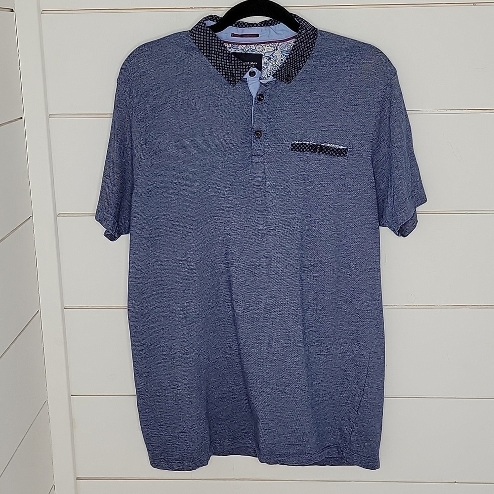 Cactus Man blue 100% cotton polo